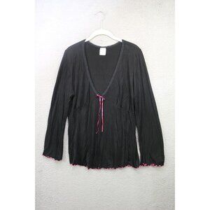 Foschini Long Sleeve Babydoll Pajama Top-Size Medium-Viscose